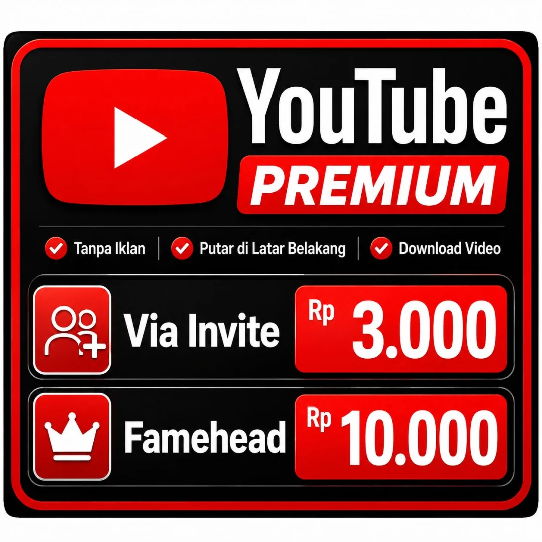 YOUTUBE PREMIUM 1 BULAN