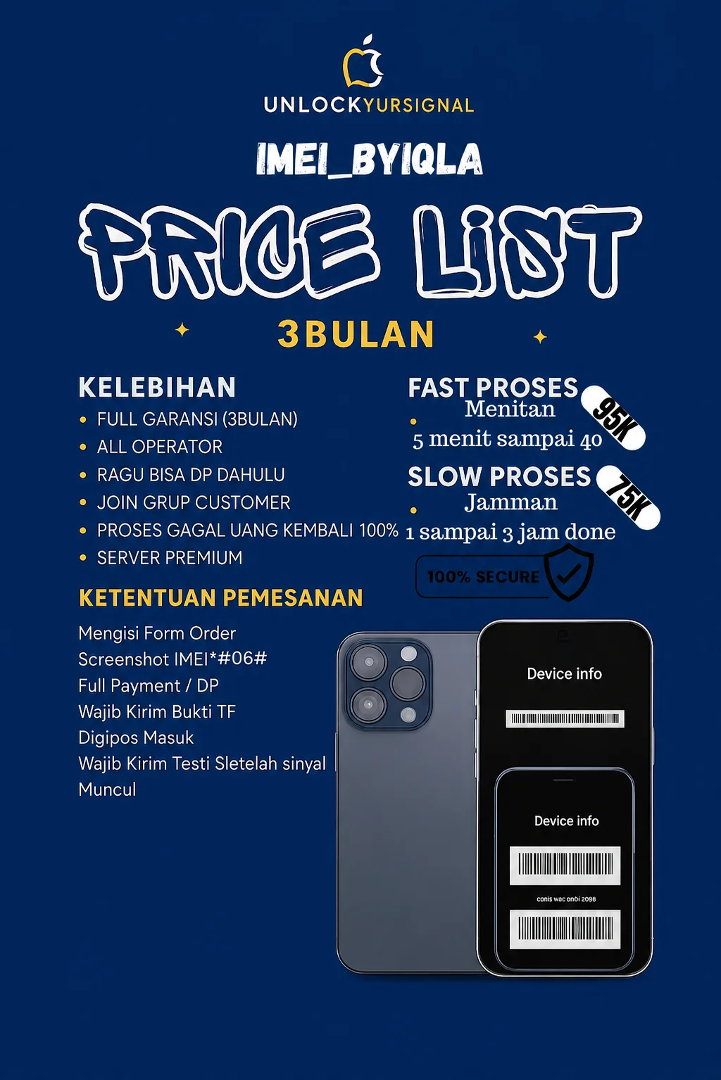 UNLOCK IMEI BY IQLA