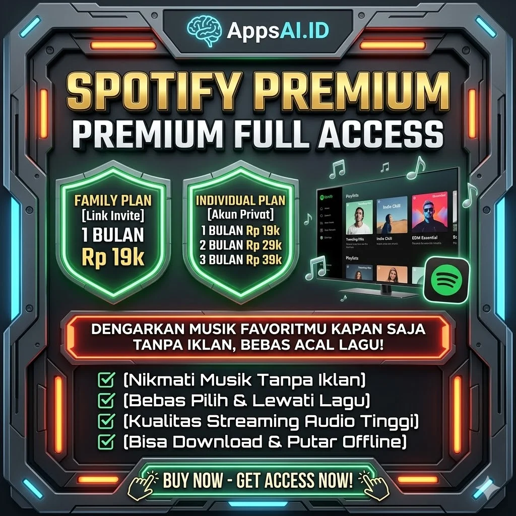 SPOTIFY PREMIUM FULL ACCESS INDIVIDUAL & FAMILY PLAN ORIGINAL REGION INDO [PROSES INSTAN]