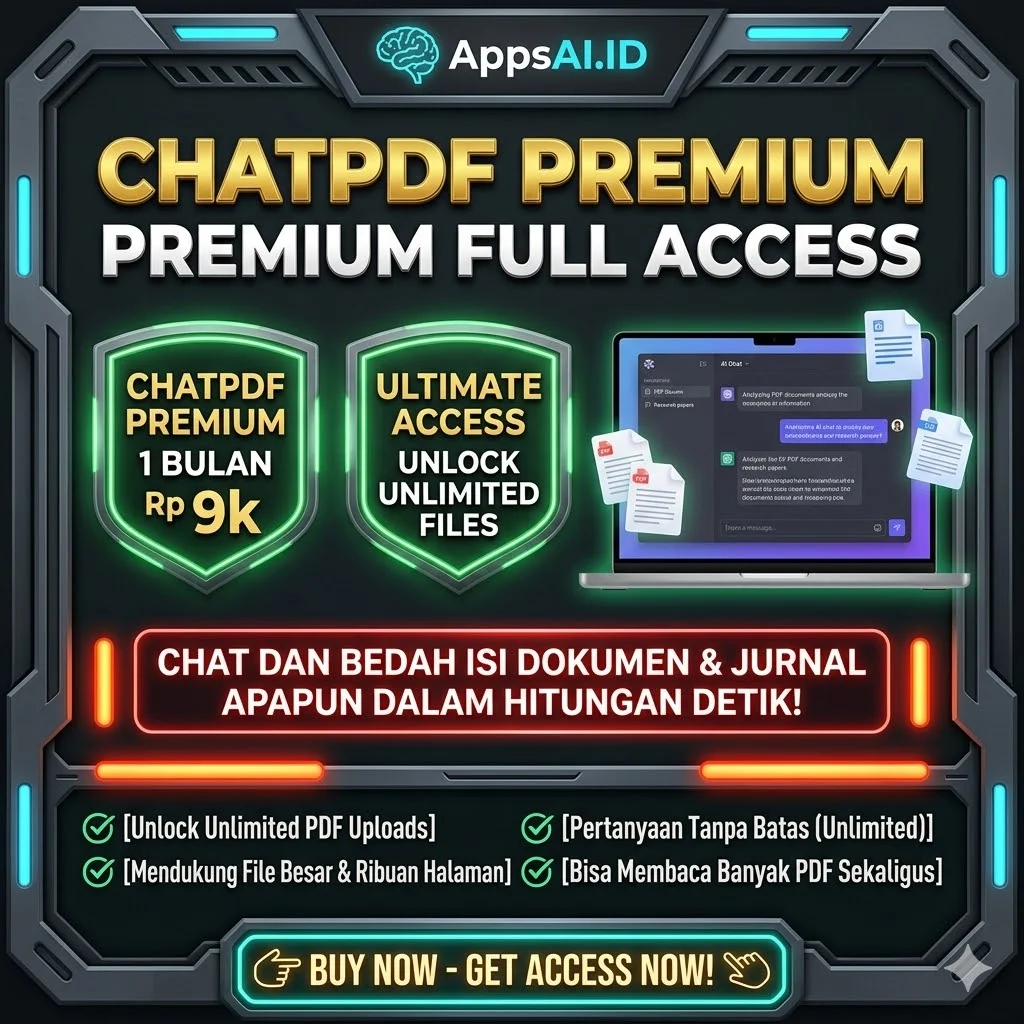 CHATPDF PREMIUM 1 BULAN FULL ACCESS UNLOCK UNLIMITED FILES [PROSES INSTAN]