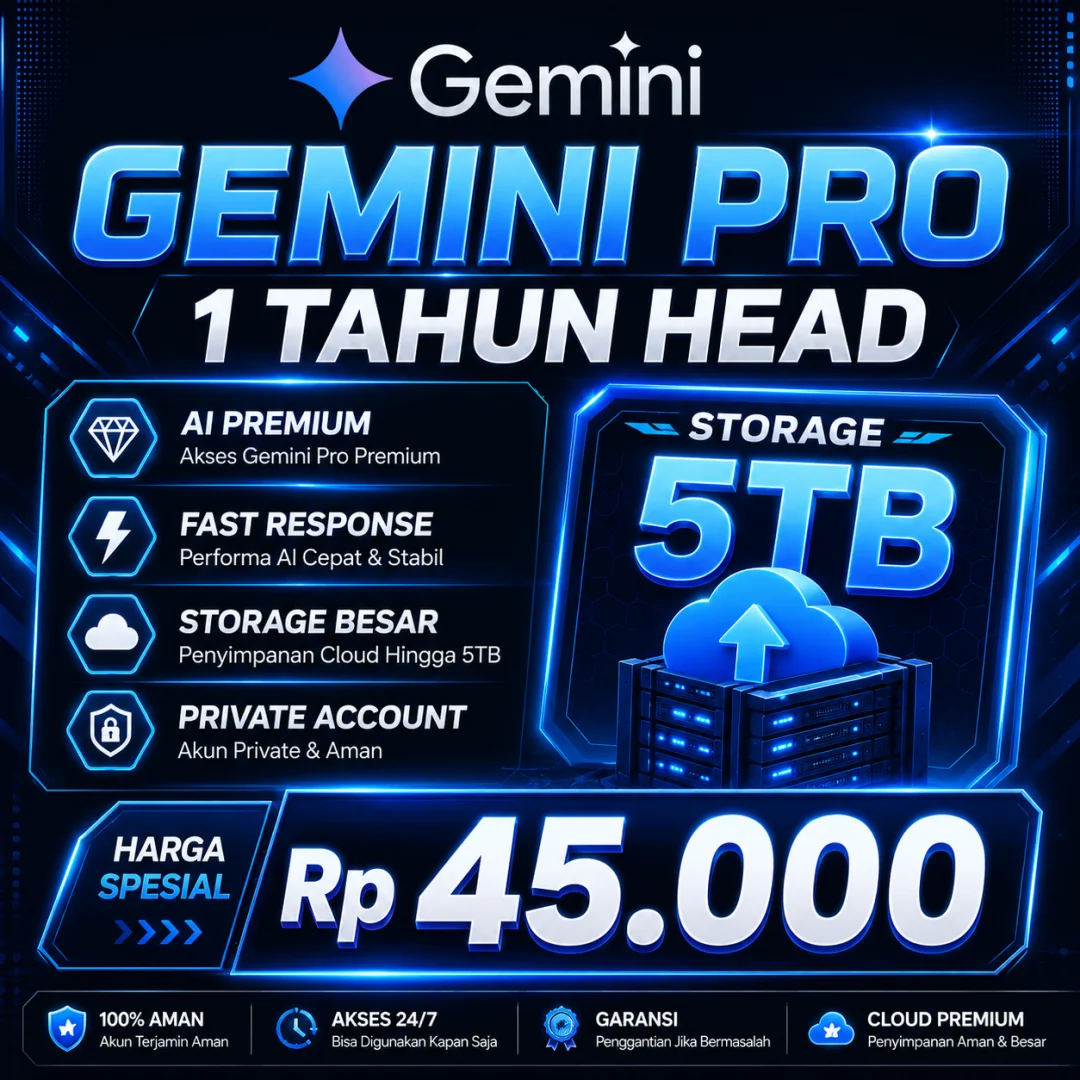 PROMO GEMINI PRO 1 TAHUN HEAD