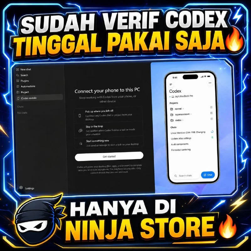 GPT PLUS - 1 BULAN PRIVATE (FULL GARANSI) - SUDAH VERIF CODEX TINGGAL PAKAI