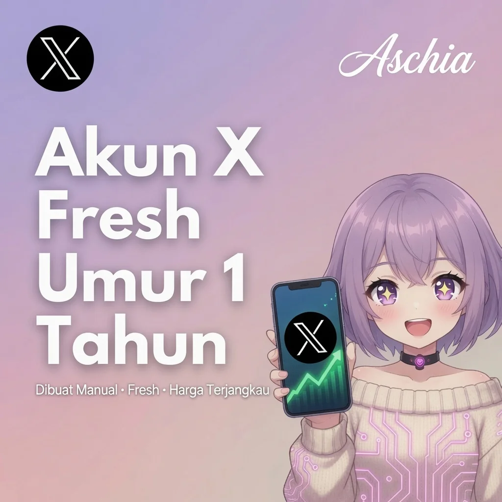 Akun X Twitter Fresh Umur 1 Tahun