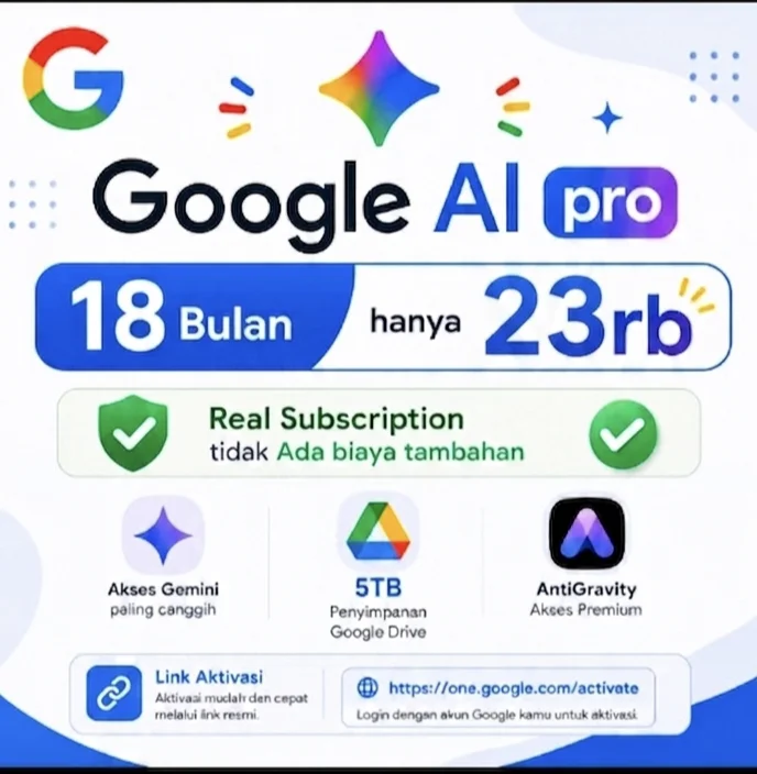 Google AI pro 18 Bulan ( Head )