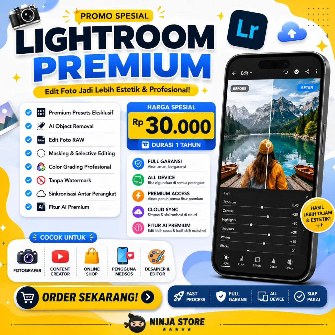 📸 Lightroom Premium 1 Tahun