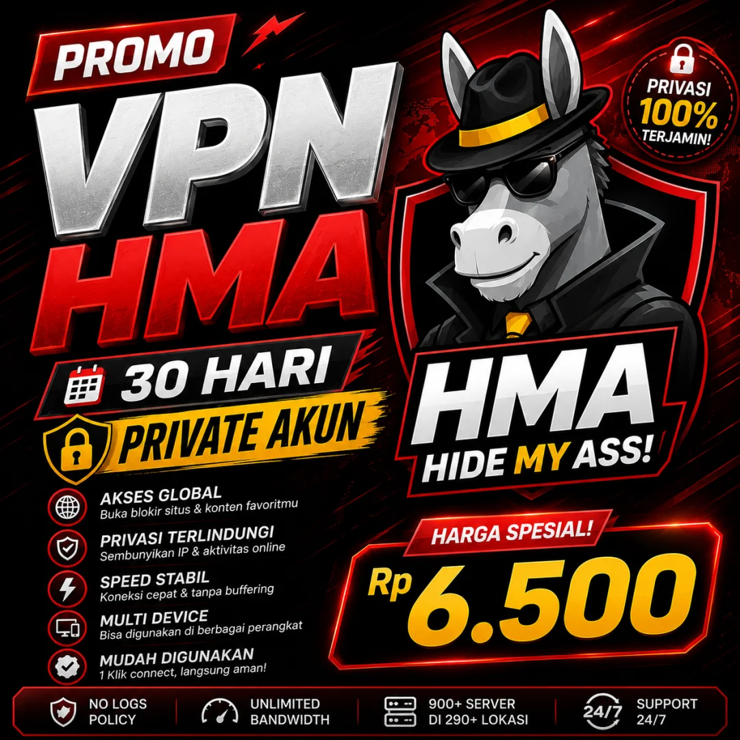PROMO VPN HMA PREMIUM 30 HARI PRIVATE AKUN