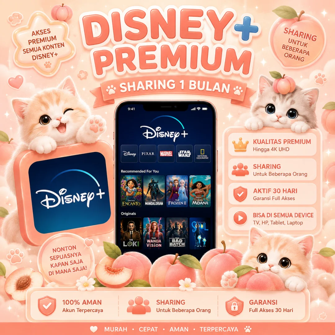 DISNEY+ PREMIUM SHARING 1 Bulan All Devices Bergaransi