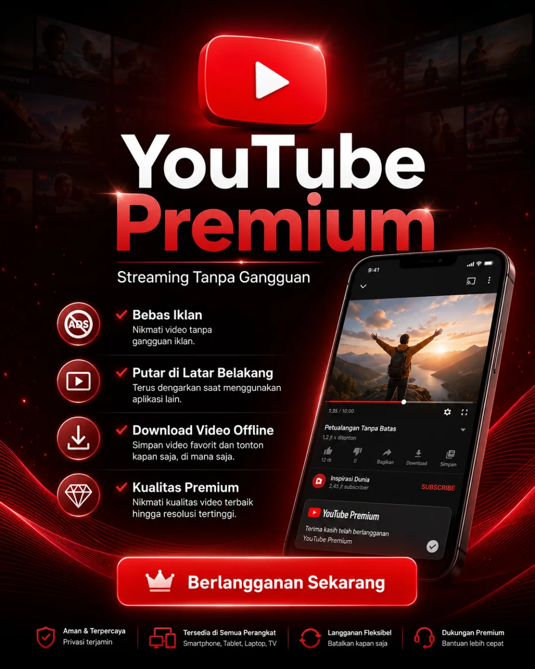 YOUTUBE PREMIUM 1BLN