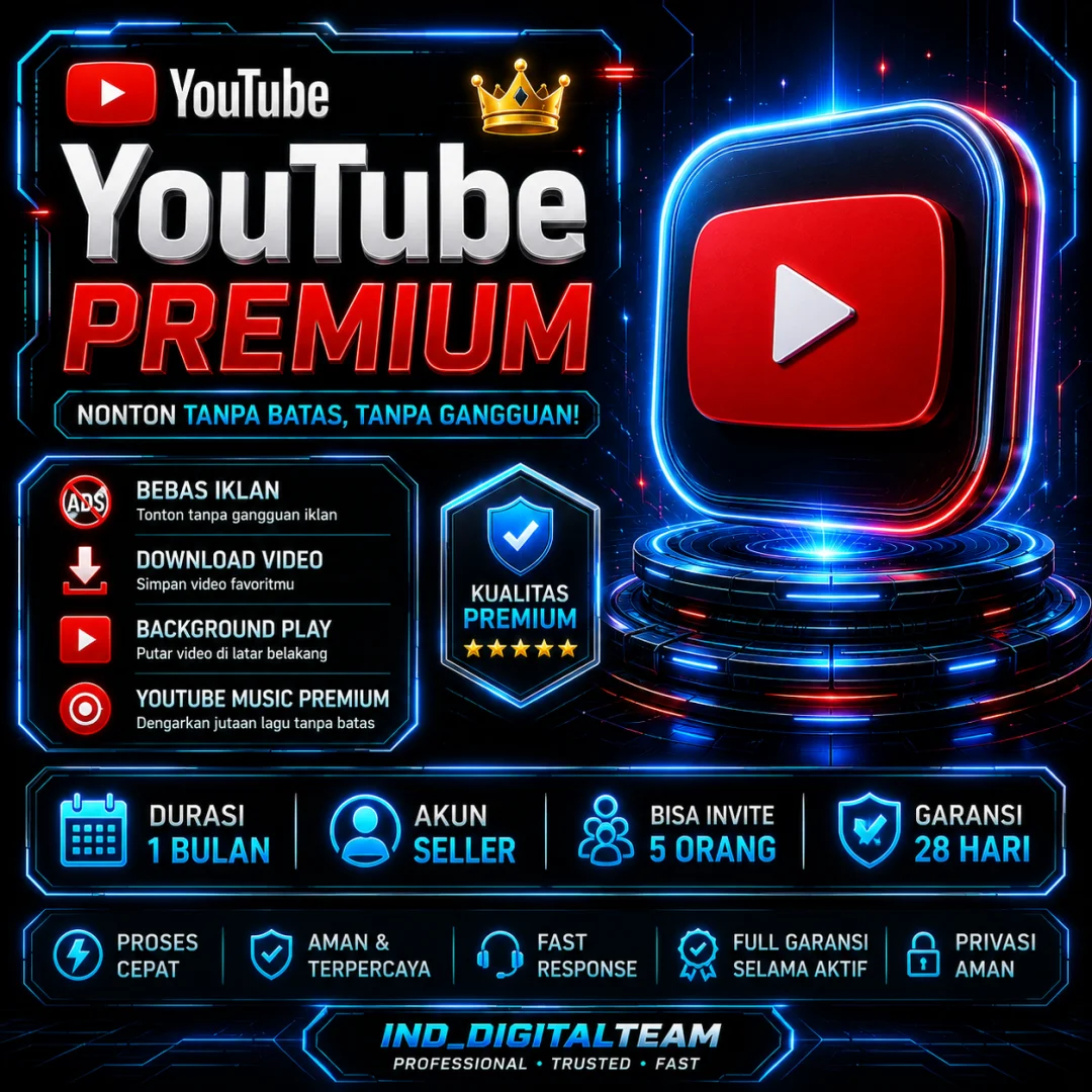 [ Famhead ] YouTube Premium Family 1 Bulan