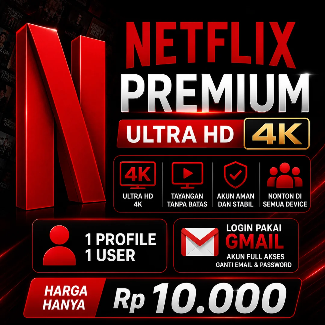 NETFLIX 1 BULAN PREMIUM ULTRA HD 4K