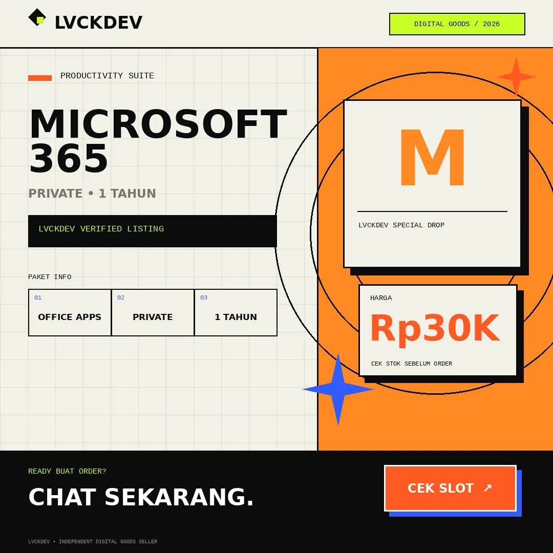 MICROSOFT OFFICE 365 Private 1 Tahun