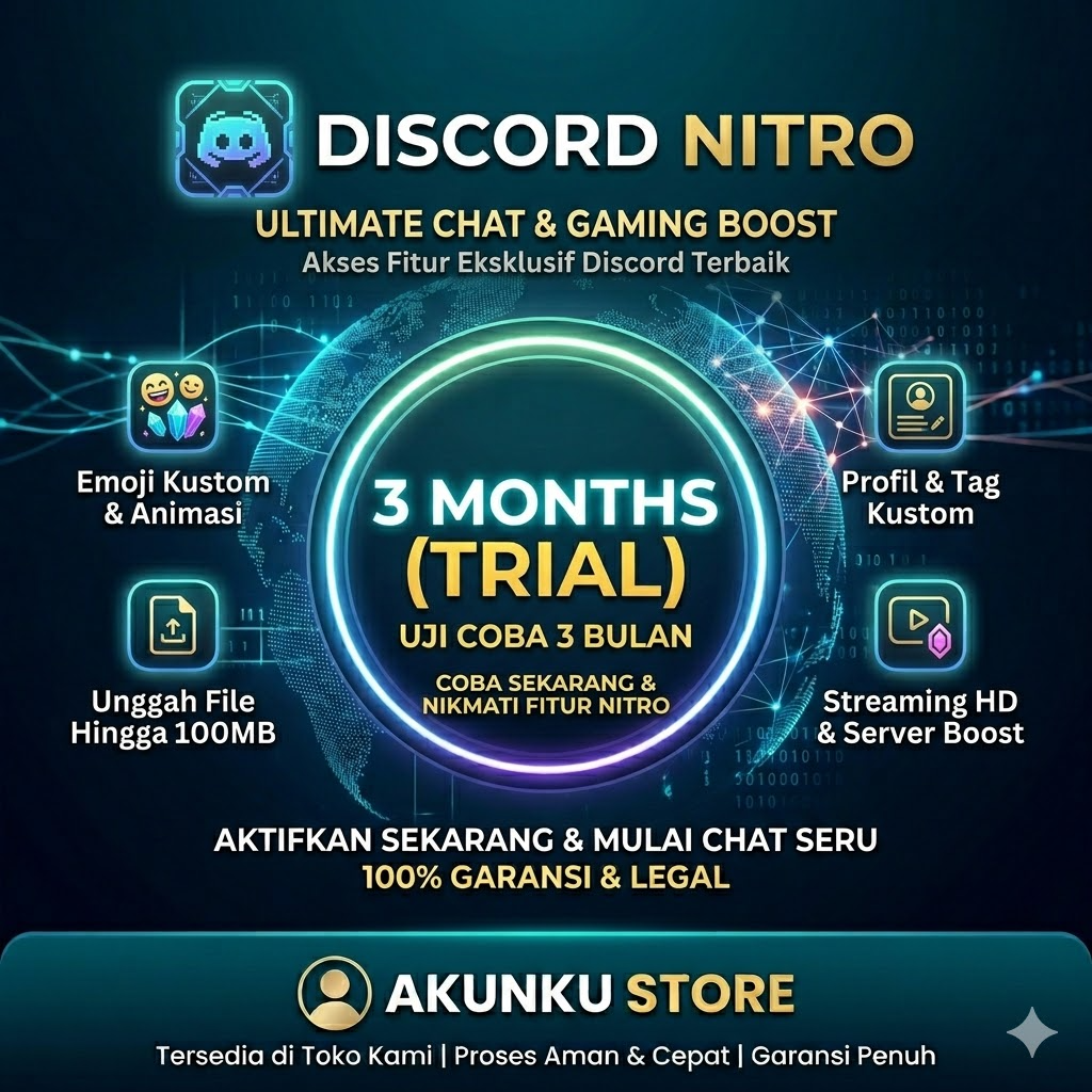 Discord Nitro - 3 Month TRIAL Subscription Key GLOBAL