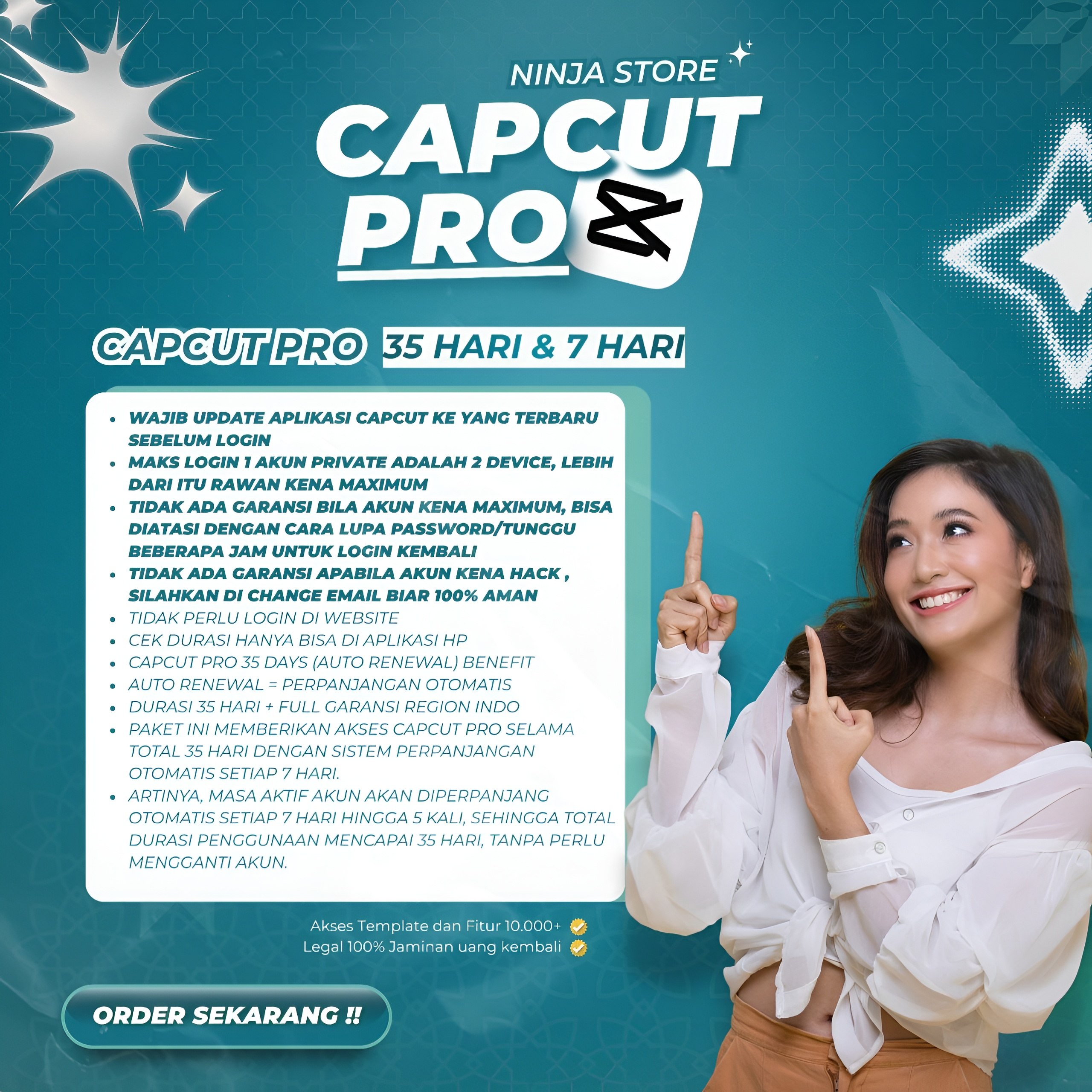 ᑭᖇOᗰO! CAPCUT - 35 DAY INDIPLAN BUKAN RENEW