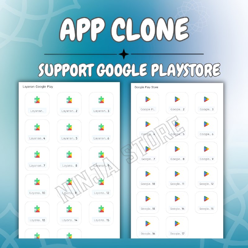 APP CLONE SUPPORT GOOGLE PLAY STORE