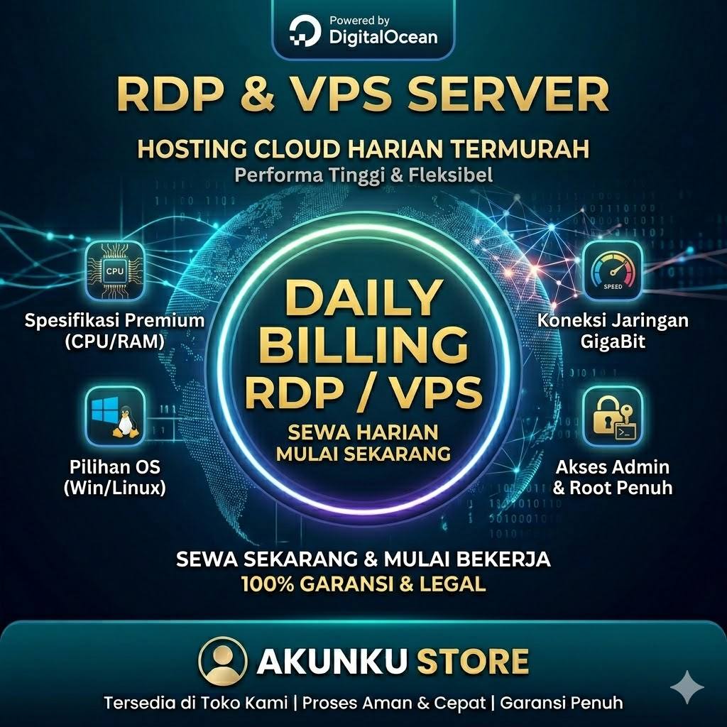 RDP & VPS HARIAN - Digital Ocean
