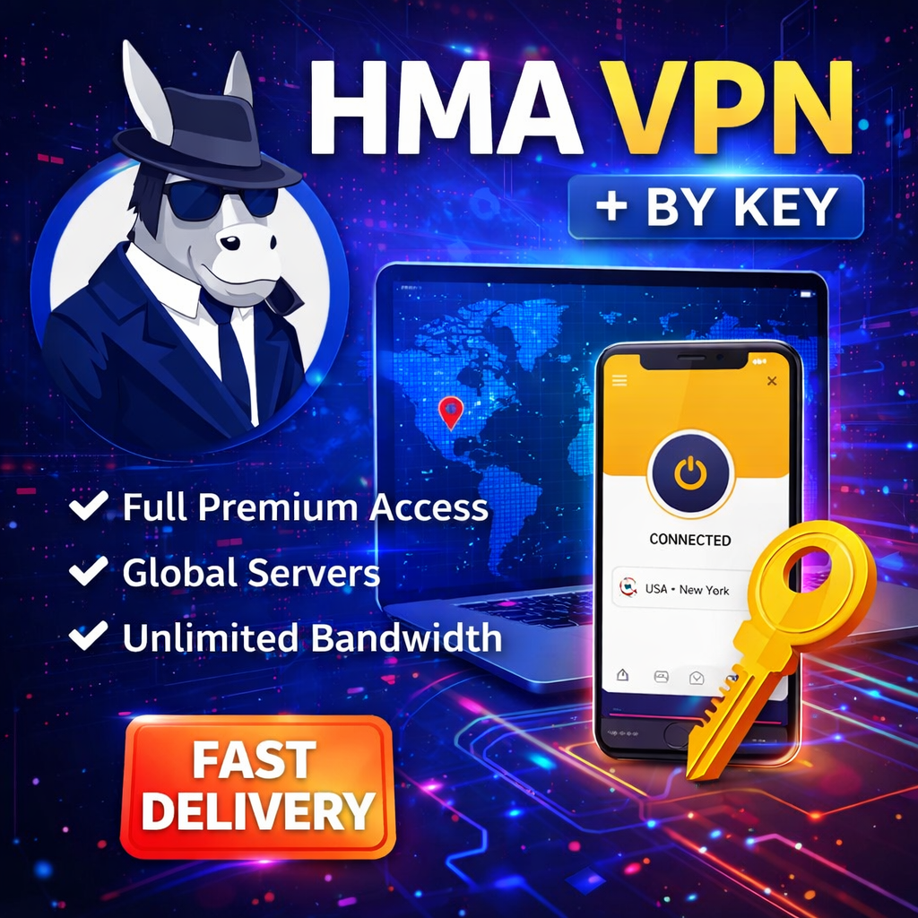 HMA VPN Premium By Key | Full Access | Global Server | Fast Delivery