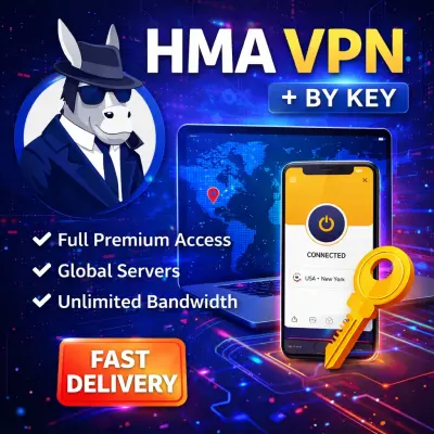 HMA VPN Premium By Key | Full Access | Global Server | Fast Delivery