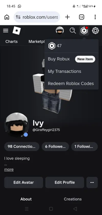 Akun Roblox Avatar Uncheck
