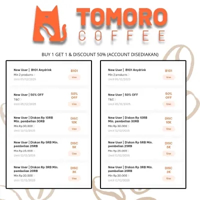 ☕TOMORO DISC 50% (ACC JADI)
