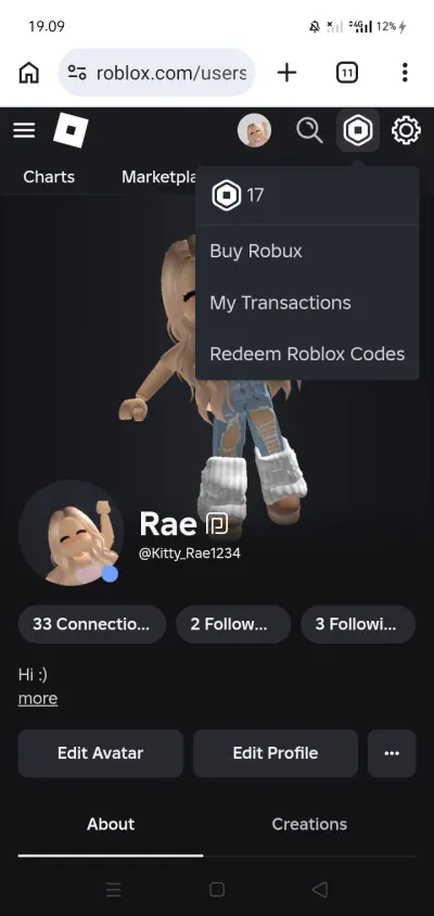 Akun Roblox Avatar Uncheck