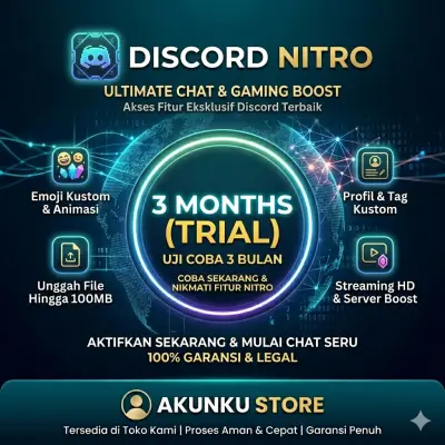 Discord Nitro - 3 Month TRIAL Subscription Key GLOBAL