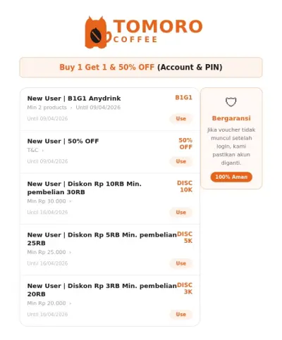 Akun Tomoro (B1G1 & 50% Disc)