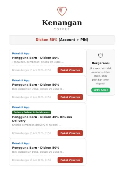 Jasa Order (Jasdor) Kopi Kenangan (Diskon 50%)