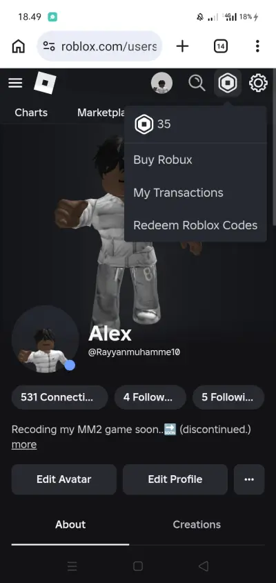 Akun Roblox Avatar Uncheck