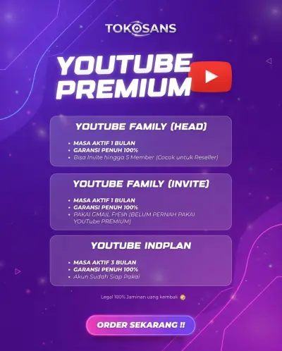 Youtube Premium 1 Bulan dan 3 Bulan