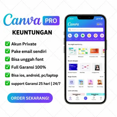 Canva Premium Pro Private 1 bulan Amanah