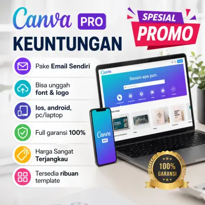 Canva Premium Pro Private 1 bulan full garansi 100%