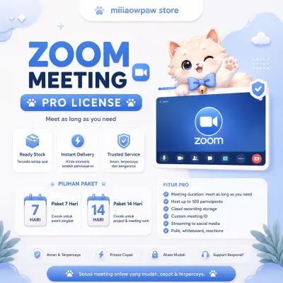 Zoom Meeting Pro | Licensed | Full Features | No Time Limit