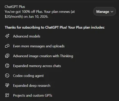 ChatGPT Plus PRIVATE ACCOUNT 25-30 Hari
