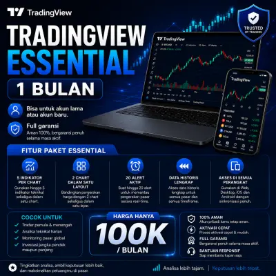Tradingview Essential 1 Bulan Full Garansi