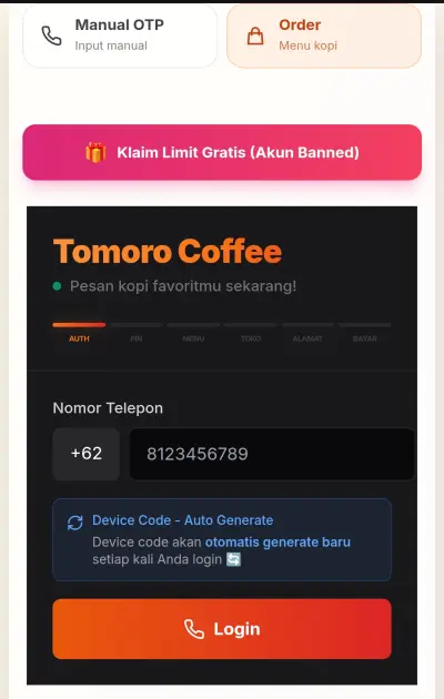 ☕ ORDER TOMORO VIA WEB ☕