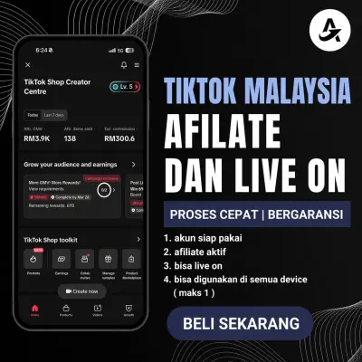 AKUN TIKTOK MALAY ON AFILATE & LIVE