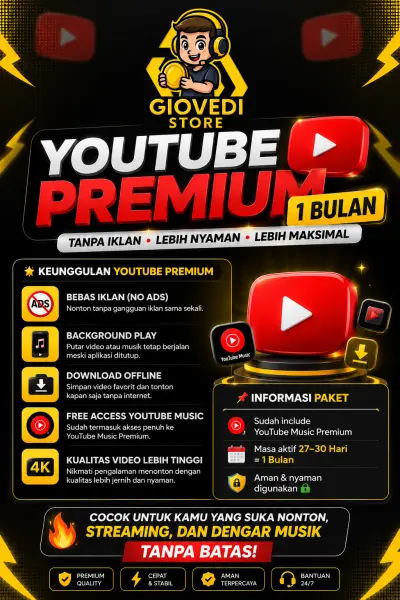 YOUTUBE PREMIUM 1 BULAN