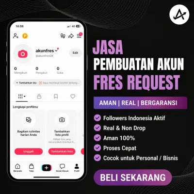 JASA PEMBUATAN AKUN FRES BERPROFIL A2F ON