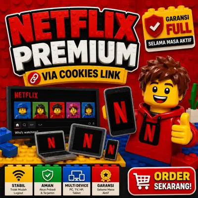 NETFLIX PREMIUM 1/2/3 BULAN FULL GARANSI ON 24 JAM