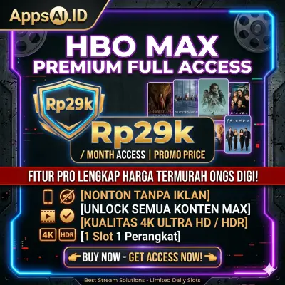 HBO MAX PREMIUM 1 BULAN FULL ACCESS 4K UHD STABIL [PROSES INSTAN]