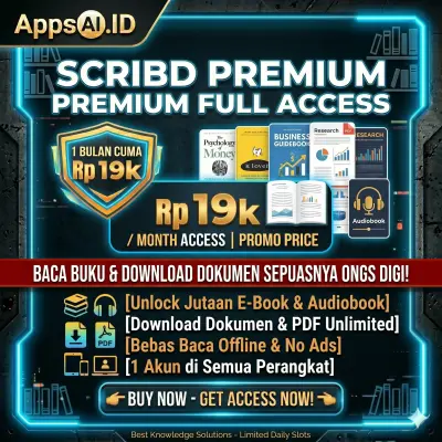 SCRIBD PREMIUM 1 BULAN FULL ACCESS UNLOCK RATUSAN RIBU BUKU & AUDIOBOOK [PROSES CEPAT]