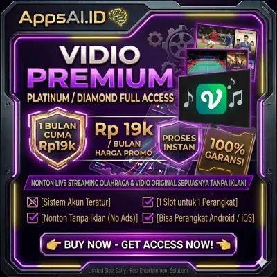 VIDIO PREMIUM 1 BULAN FULL ACCESS NONTON LIVE STREAMING BOLA & ORIGINAL SERIES [PROSES INSTAN]