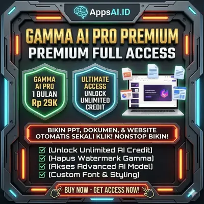GAMMA AI PRO PREMIUM 1 BULAN FULL ACCESS UNLOCK UNLIMITED CREDIT [PROSES INSTAN]