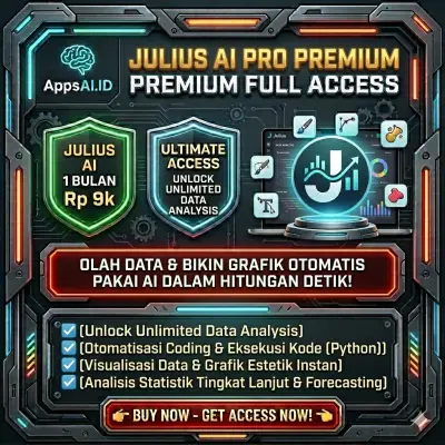 JULIUS AI PRO PREMIUM 1 BULAN FULL ACCESS UNLOCK UNLIMITED DATA ANALYSIS [PROSES INSTAN]