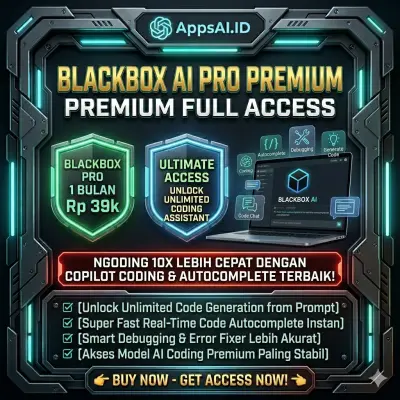 BLACKBOX AI PRO PREMIUM 1 BULAN FULL ACCESS UNLOCK UNLIMITED CODING ASSISTANT [PROSES INSTAN]