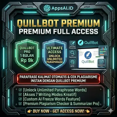 QUILLBOT PREMIUM 1 BULAN FULL ACCESS UNLOCK UNLIMITED PARAPHRASE [PROSES INSTAN]