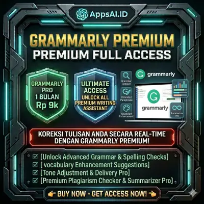GRAMMARLY PREMIUM 1 BULAN FULL ACCESS UNLOCK ADVANCED WRITING ASSISTANT [PROSES INSTAN]