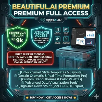 BEAUTIFUL AI PREMIUM 1 BULAN FULL ACCESS UNLOCK SMART PRESENTATION MAKER [PROSES INSTAN]