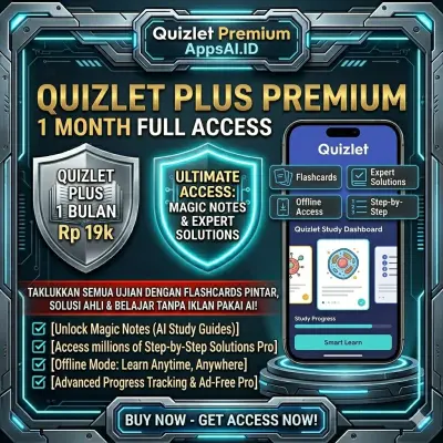 QUIZLET PLUS PREMIUM 1 BULAN FULL ACCESS UNLOCK MAGIC NOTES & EXPERT SOLUTIONS [PROSES INSTAN]