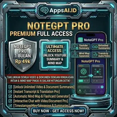 NOTEGPT PRO PREMIUM 1 BULAN FULL ACCESS UNLOCK YOUTUBE SUMMARY & MIND MAP [PROSES INSTAN]